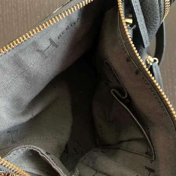 Halston Heritage Crossbody Camera style bag in black Pebbled Leather. EUC - Picture 8 of 8